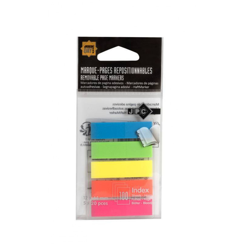 JPC - Page Markers Fluo Plastic 12x44