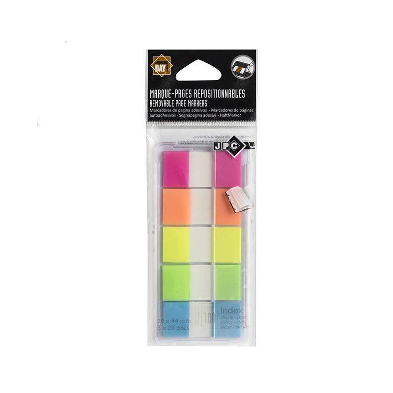 Jpc Page Markers Fluo/Transp 20X44