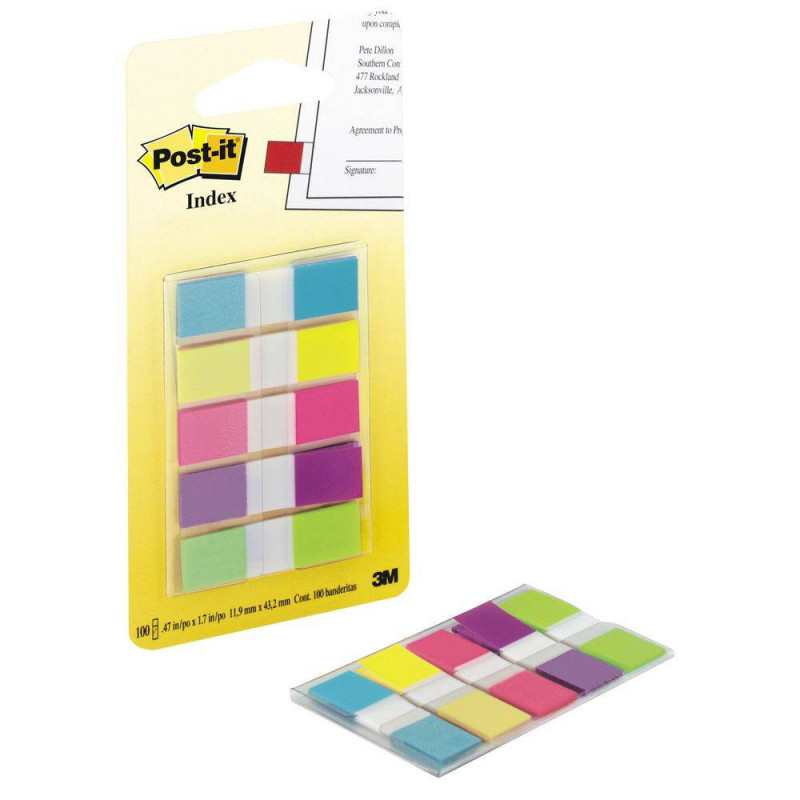 Post-It Index Round Corner 4Xcolors