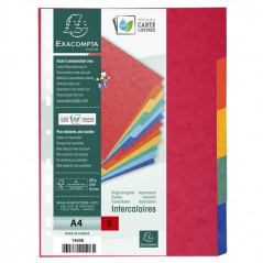 Exacompta - Dividers 5 Parts Cardboard Assorted Colors