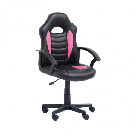 Anzio Racing Chair Black & Pink