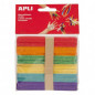APLI - Wooden Sticks Assorted Colors x50