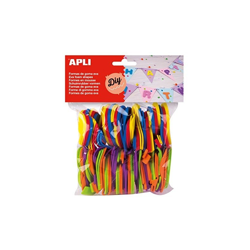 APLI Foam Numbers Assorted Colors x120