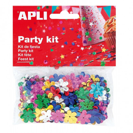 Apli - Pack Of Flower Sequins Associated Colours
