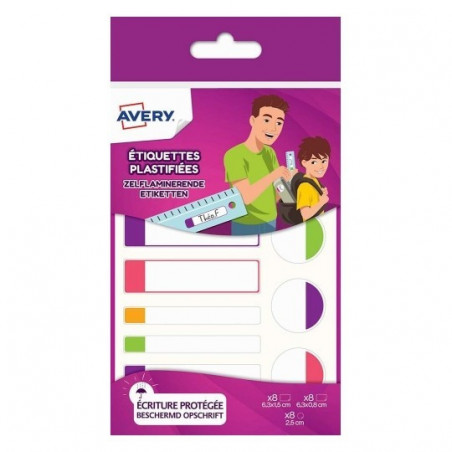 AVERY Assorted Self Laminated Labels X24