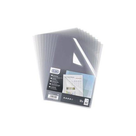 ELBA - L-shaped folder A4 Crystal Clear x10