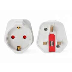 Round 3 Pin Plug Adapter White