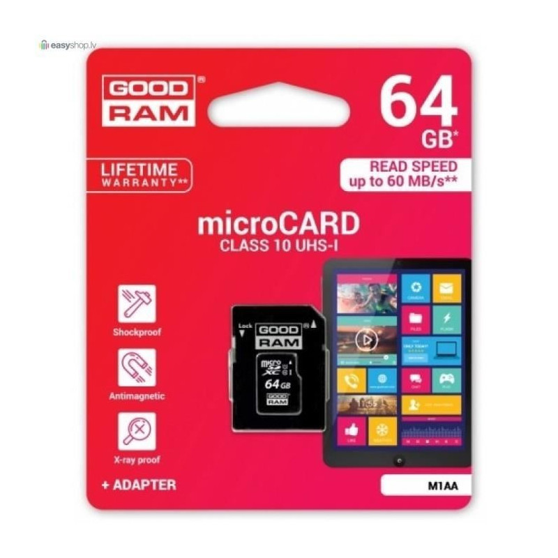 GOODRAM - Memory Card 64GO With Adaptator GOODRAM - Memory Card 64GO With Adaptator