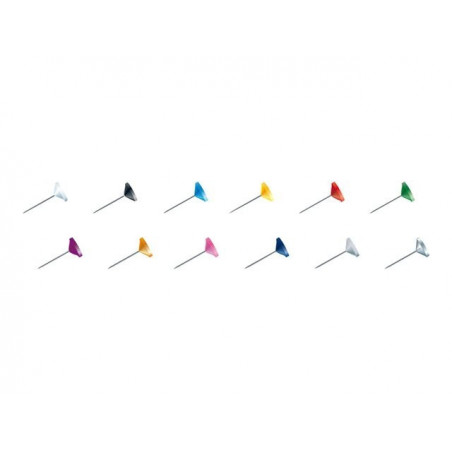 Exacompta - Push pins, 5 mm head diameter, 8 mm needle