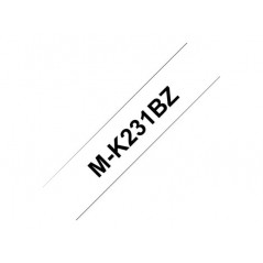 Brother M K231BZ - Label tape, black on white