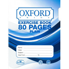 Exercie book 80 pages Plain