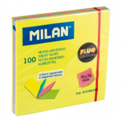 ADHESIVE NOTES FLUO COLOURS 76X76