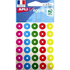 APLI - 120 Ring Washers 15mm Ass Color