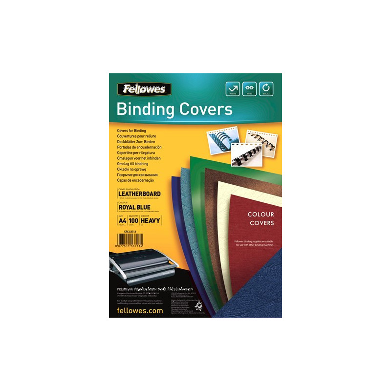 Fellowes Binding Covers A4 Royal blue - Pack 100