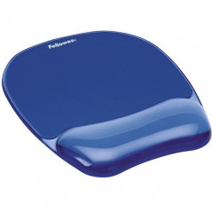 Fellowes- Crystal Gel Mouse Pad Wrist Rest - Blue