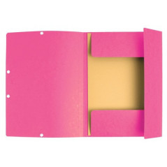 Exacompta - Elastic Folder 3 Flap Folder A4 - Pink