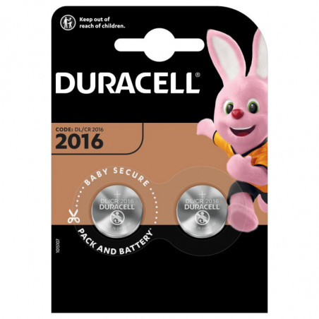 Duracell Electronics 2016 - Battery 2 x CR2016 Li,