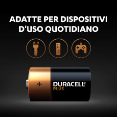Duracell Plus Power Type C Alkaline Batteries - Pack of 2