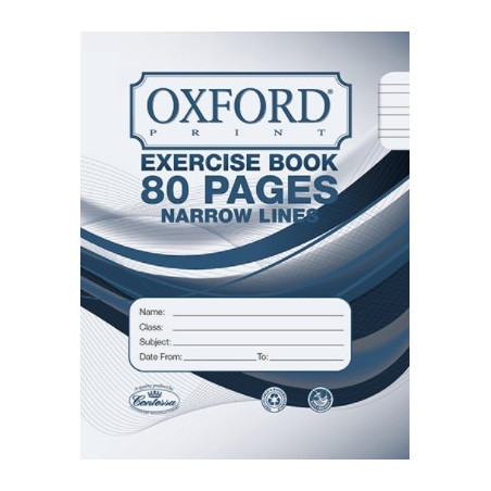 Exercise Book Narrow Lines 80 Pages