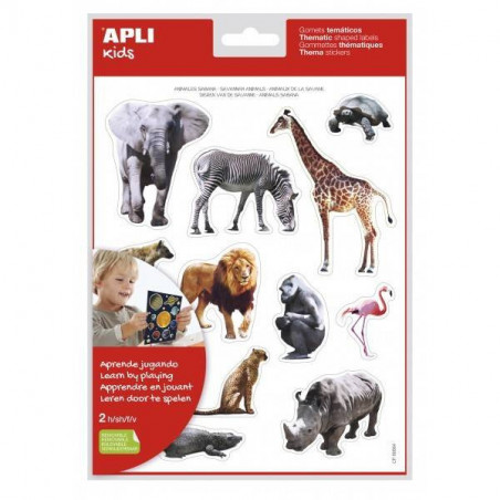 Apli - Wild Animals Stickers x 24