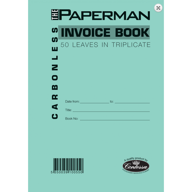 PAPERMAN - Triplicate Books Invoice Large Carbonles