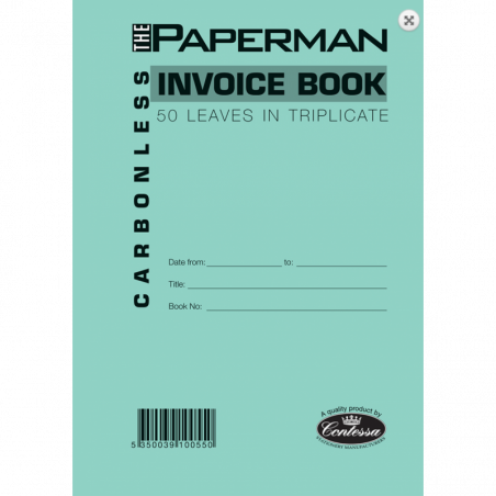 PAPERMAN - Triplicate Books Invoice Large Carbonles