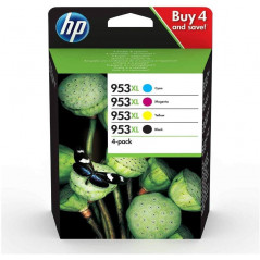 HP 3HZ52AE 953XL High Yield Original Ink Cartridges, Black/Cyan/Magenta/Yellow, Multipack