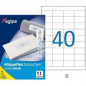 APLI - Permanent Adhesive Labels White x 40