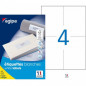 APLI - Permanent Adhesive Labels White x 4