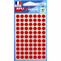 Permanent adhesive labels, RED x 77 - 8 mm diameter