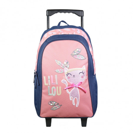 LILILOU ROSE TROLLEY BAGPACK PINK
