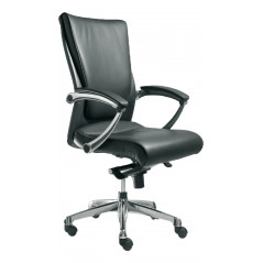 DIRECTION CHAIR MODEL GEORGE - ALL LEATHER - BLACK