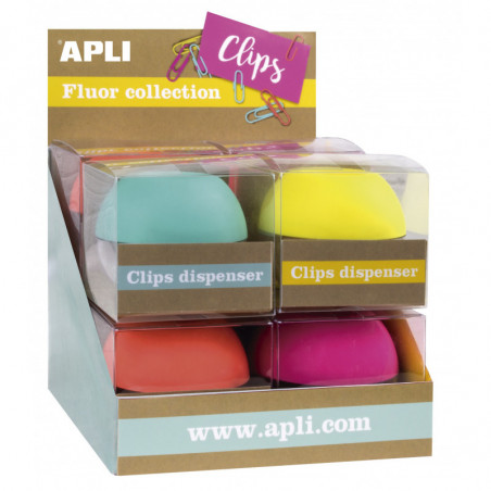 APLI Fluor Collection paperclips Dispenser