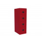 ECONOMIC 4 DRAWERS CABINET RED - 4 DRAWERS - BISLEY