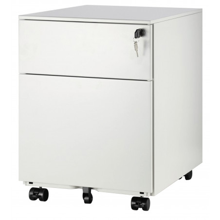 MOBILE PEDESTAL 2 DRAWERS WHITE (Available within 15 days)