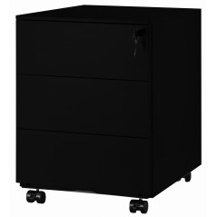 MOBILE PEDESTAL 3 DRAWERS BLACK (Available within 15 days)
