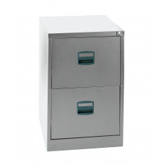 ECONOMIC 2 DRAWERS CABINET LIGHT GREY - 2 DRAWERS - BISLEY (Available within 15 days)