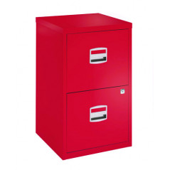 HOMEFILER FILING CABINET - 2 DRAWERS RED (Available within 15 days)