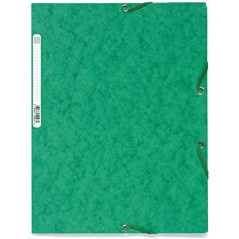 Exacompta - Elastic Folder 3 Flap Folder, A4 Green