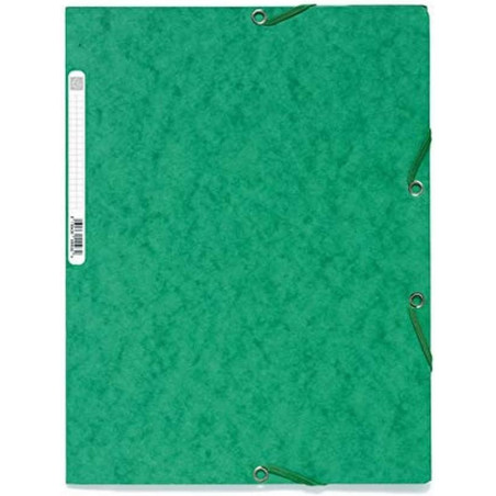 Exacompta - Elastic Folder 3 Flap Folder A4 - Green