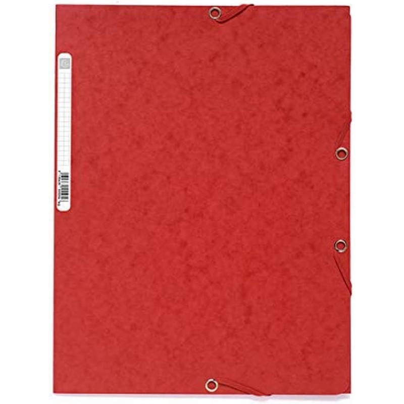 Exacompta - Elastic Folder 3 Flap Folder, A4 Red