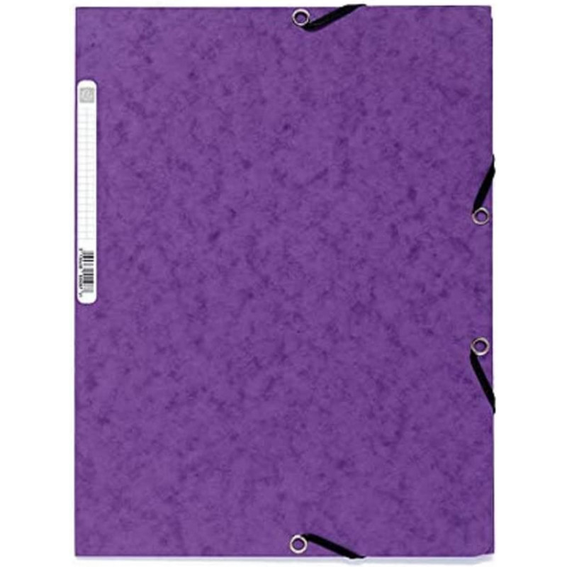 Exacompta - Elastic Folder 3 Flap Folder, A4 Purple