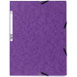 Exacompta - Elastic Folder 3 Flap Folder, A4 Purple