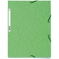 Exacompta - Elastic Folder 3 Flap Folder, A4 Light Green