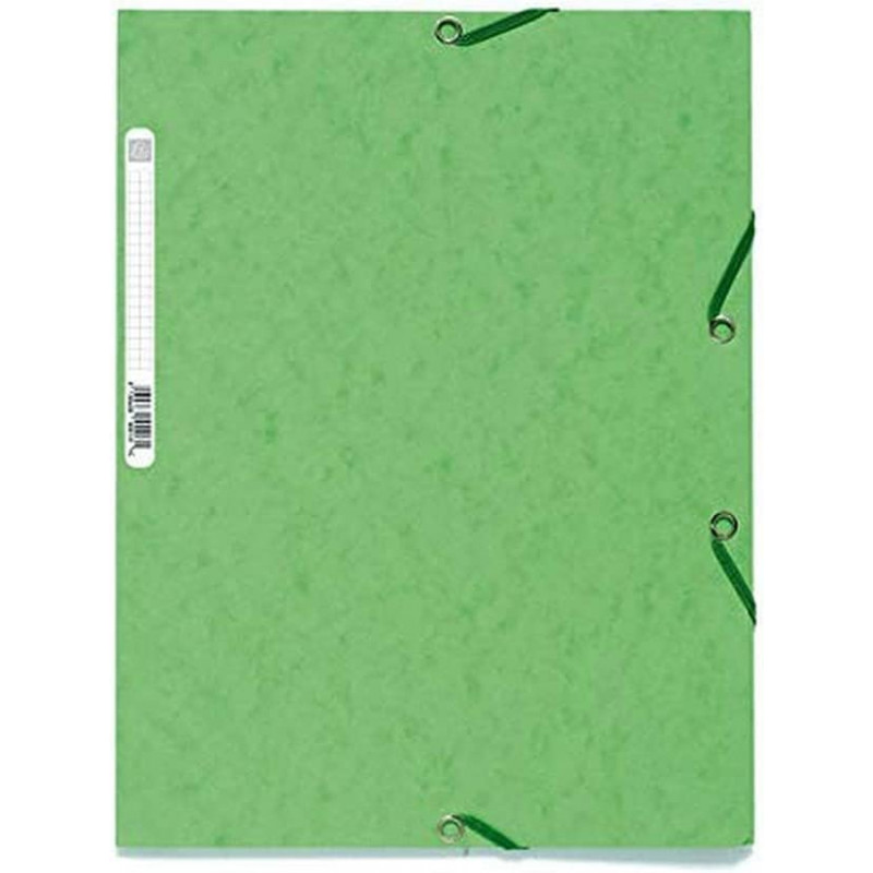 Exacompta - Elastic Folder 3 Flap Folder, A4 Light Green