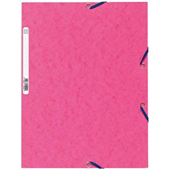Exacompta - Elastic Folder 3 Flap Folder, A4 Pink