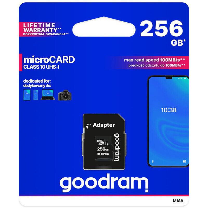 Goodram M1AA-2560R12 memory card 256 GB MicroSD UHS-I