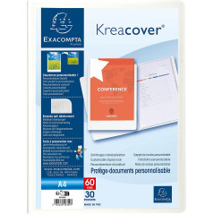 EXACOMPTA - Display Book Kreacover Stiff Polypropylene 30 Pockets A4 Size