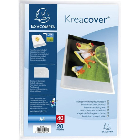 EXACOMPTA - Display book Kreacover 40 views A4 ,Clear