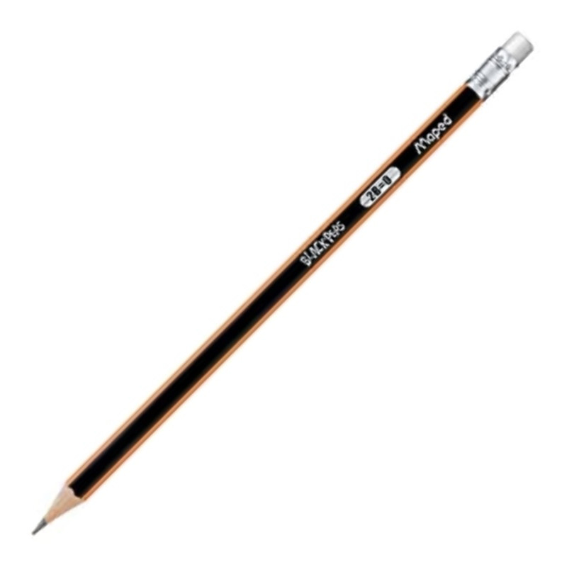 MAPED - Black'Peps Pencil/Eraser HB